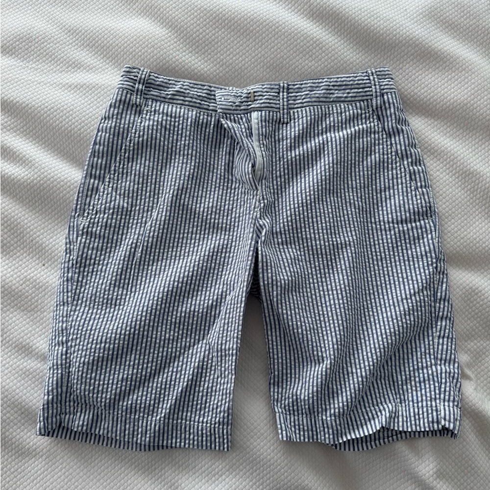 Tailor New York seersucker Bermuda shorts